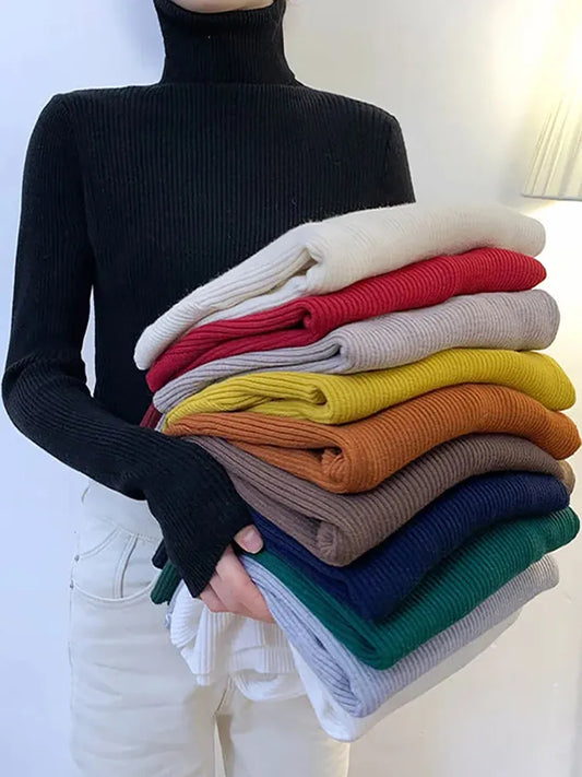 Women’s Pullover Turtleneck Slim Fit Sweater